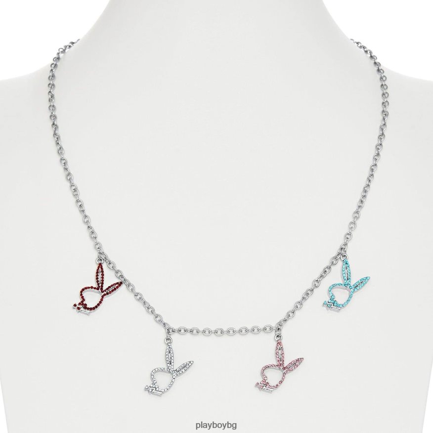 аксесоар бг Playboy Жени огърлица с много заешка глава оригинален JZ04JB1618