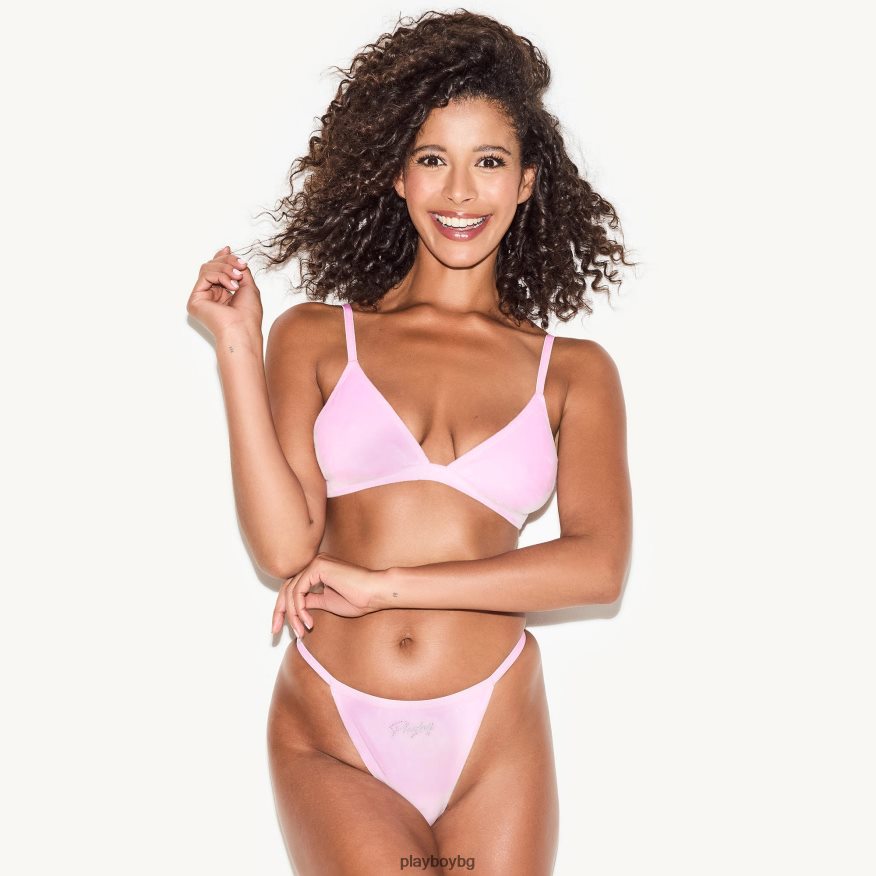 облекло бг Playboy Жени прашка от велур нежно розово JZ04JB1447