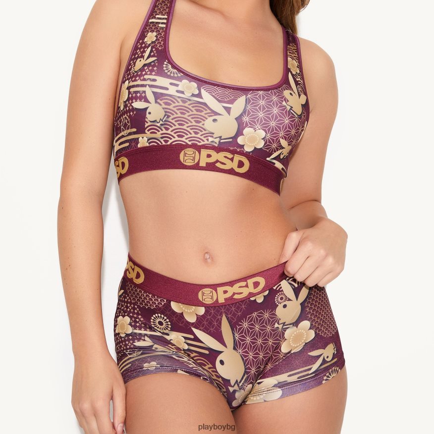 облекло бг Playboy Жени година на заешкия спортен сутиен кестеняво JZ04JB1554