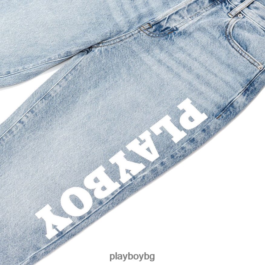 облекло бг Playboy Жени дънкови панталони с права глава с висока талия оригинален JZ04JB1182