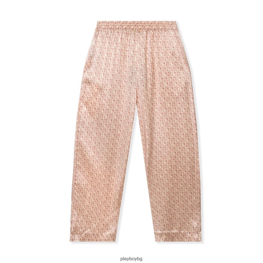 облекло бг Playboy x Revolve Жени повтарящ се копринен панталон на зайче Изчервяване JZ04JB1196