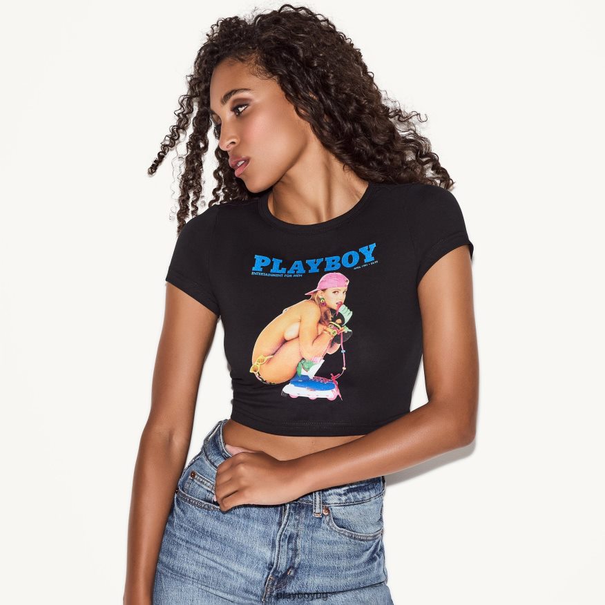 облекло бг Playboy Жени април 1991 корица бебешка тениска черен JZ04JB931