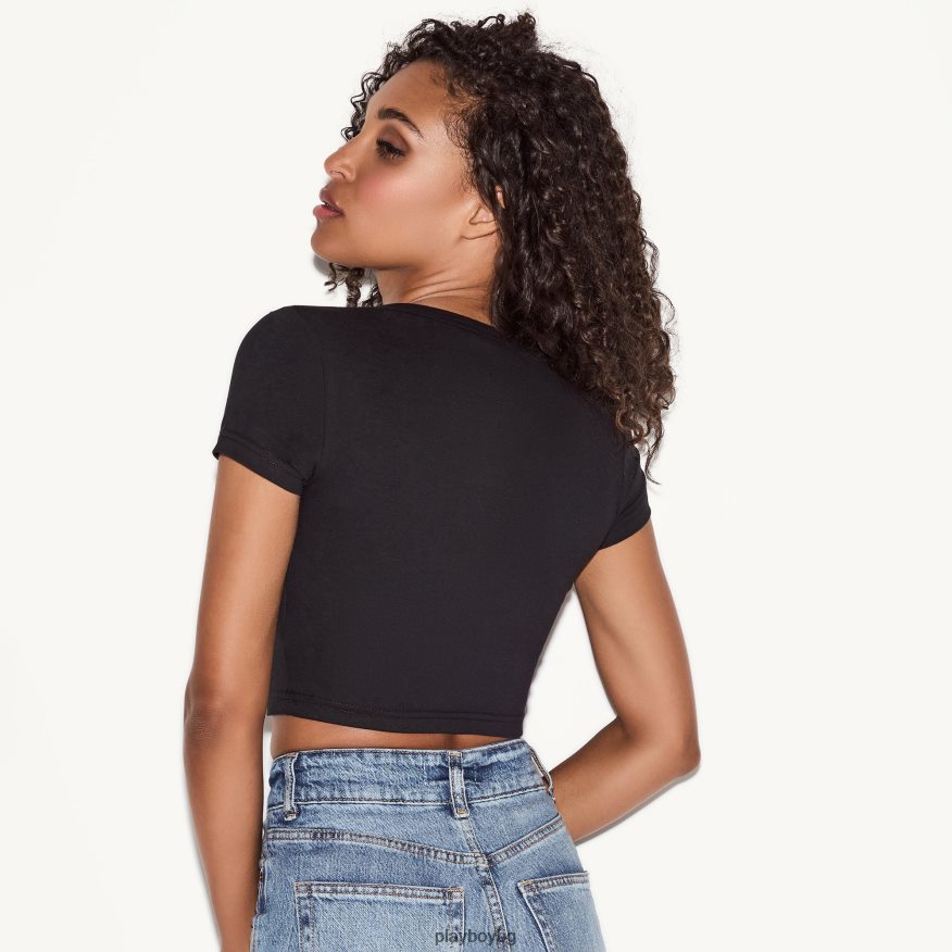 облекло бг Playboy Жени април 1991 корица бебешка тениска черен JZ04JB931