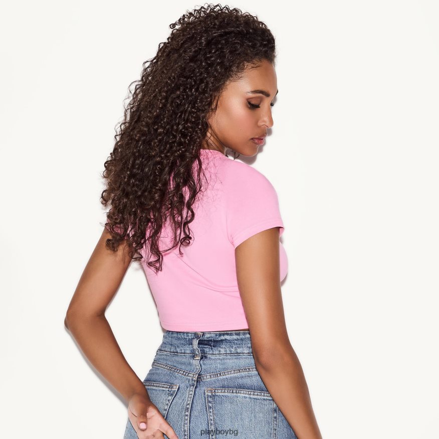 облекло бг Playboy Жени бебешка тениска от дъвка розово JZ04JB1059