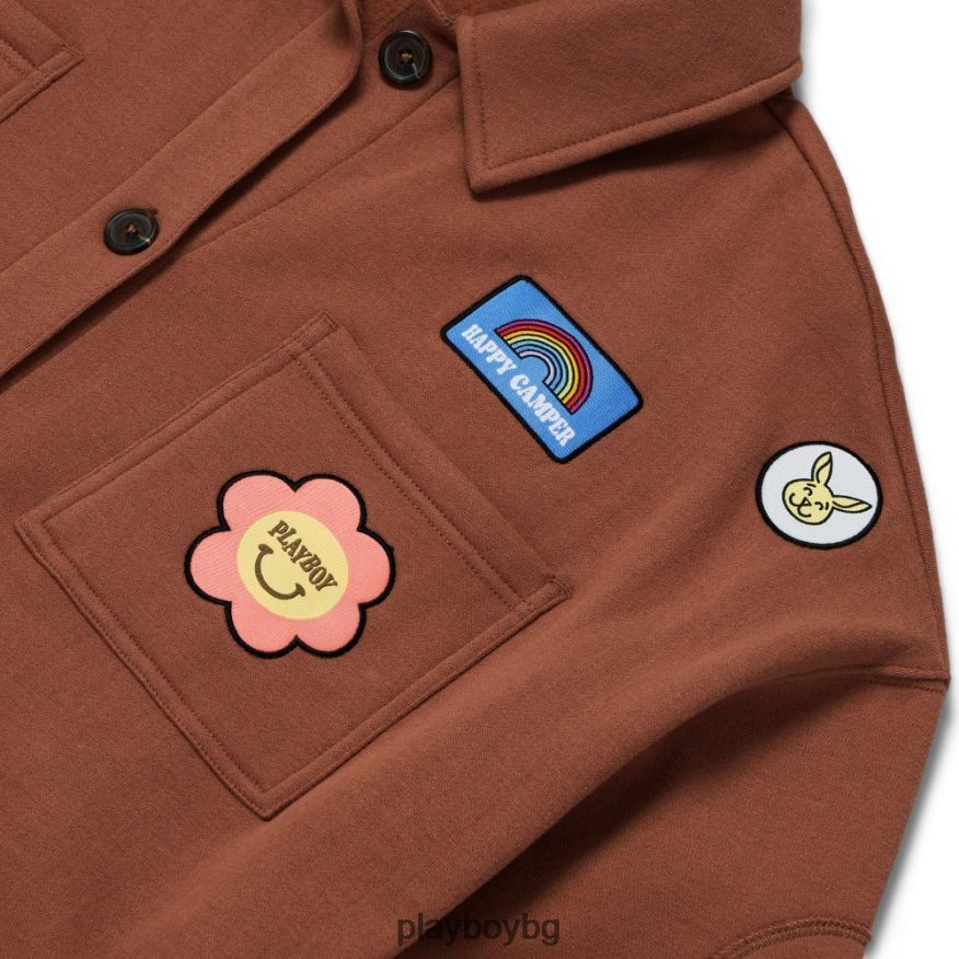 облекло бг Playboy Жени лагерна риза с копчета жълъд JZ04JB991