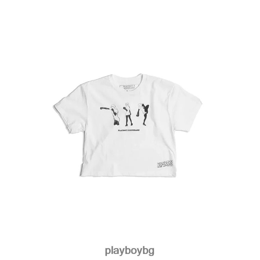 облекло бг Playboy Жени тениска superare бяло JZ04JB939