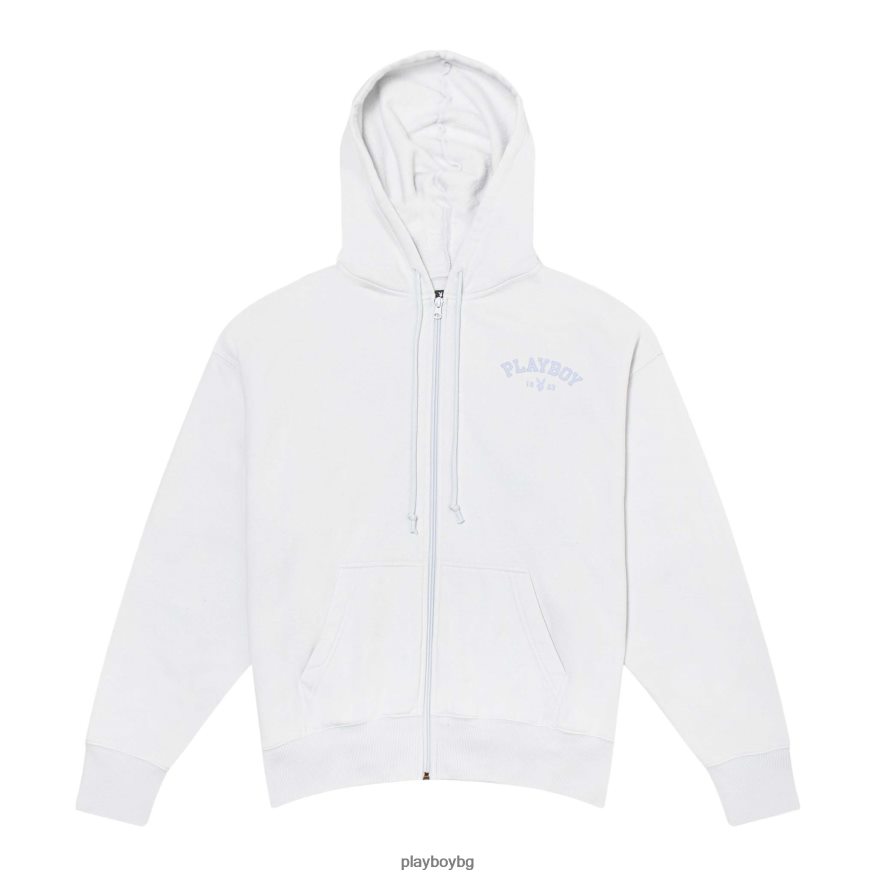 облекло бг Playboy Жени Суичър с цип от 1953 г оригинален JZ04JB1085