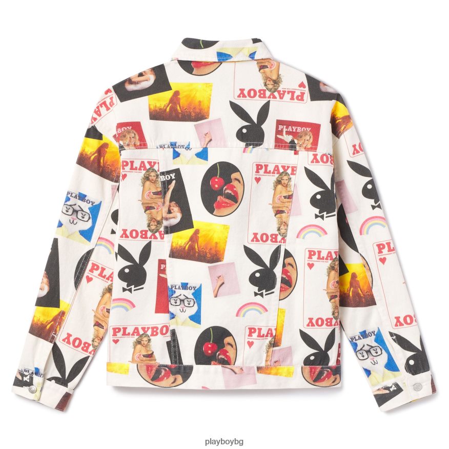 облекло бг Playboy Жени винтидж яке на шофьор на камион оригинален JZ04JB1076