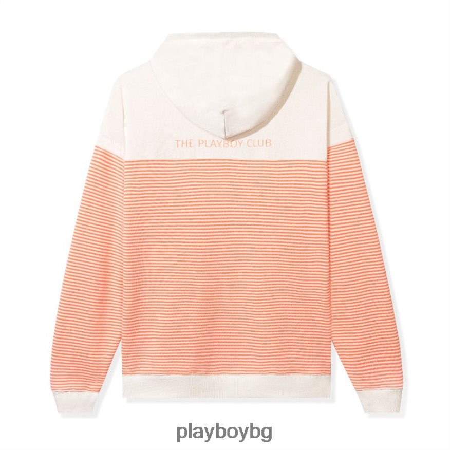 облекло бг Playboy Жени суичър с качулка с качулка с качулка с качулка с качулка с качулка с качулка и ивици оригинален JZ04JB1152