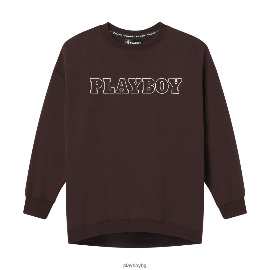 облекло бг Playboy Жени мачта crewneck кафяво JZ04JB1110