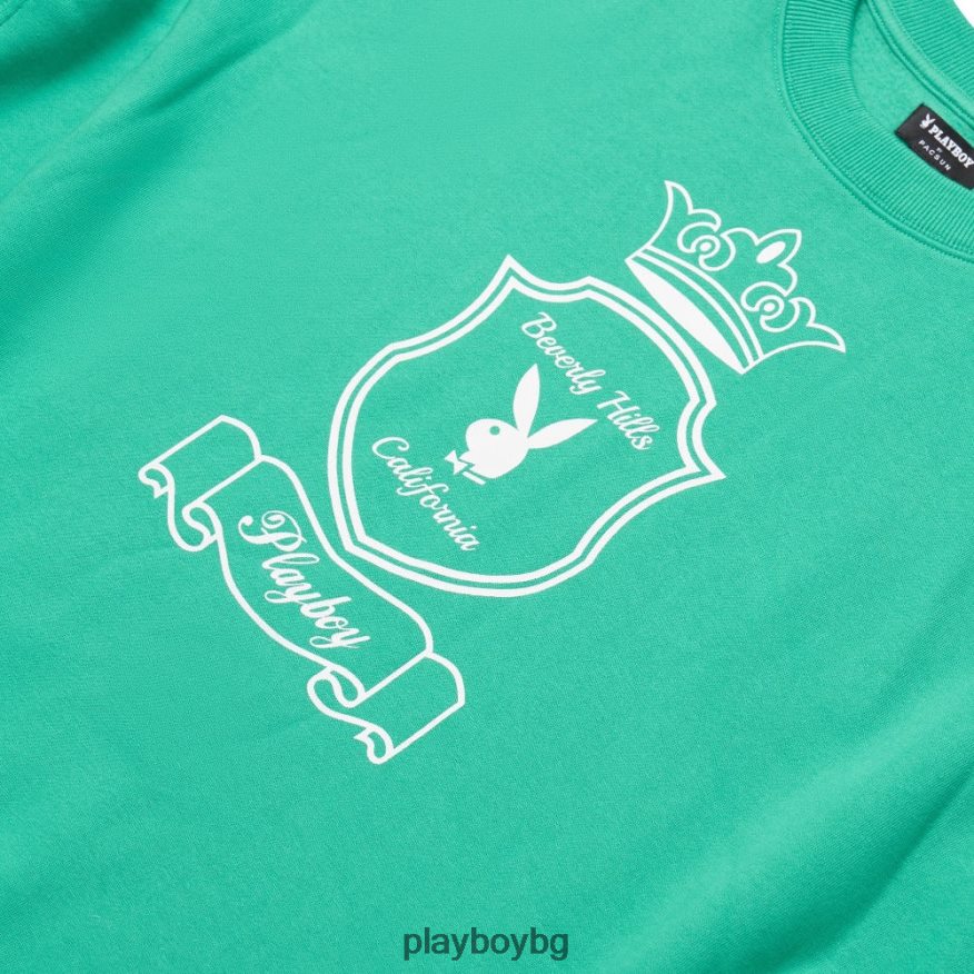 облекло бг Playboy Жени зайче хълмове crewneck Холи зелено JZ04JB1156