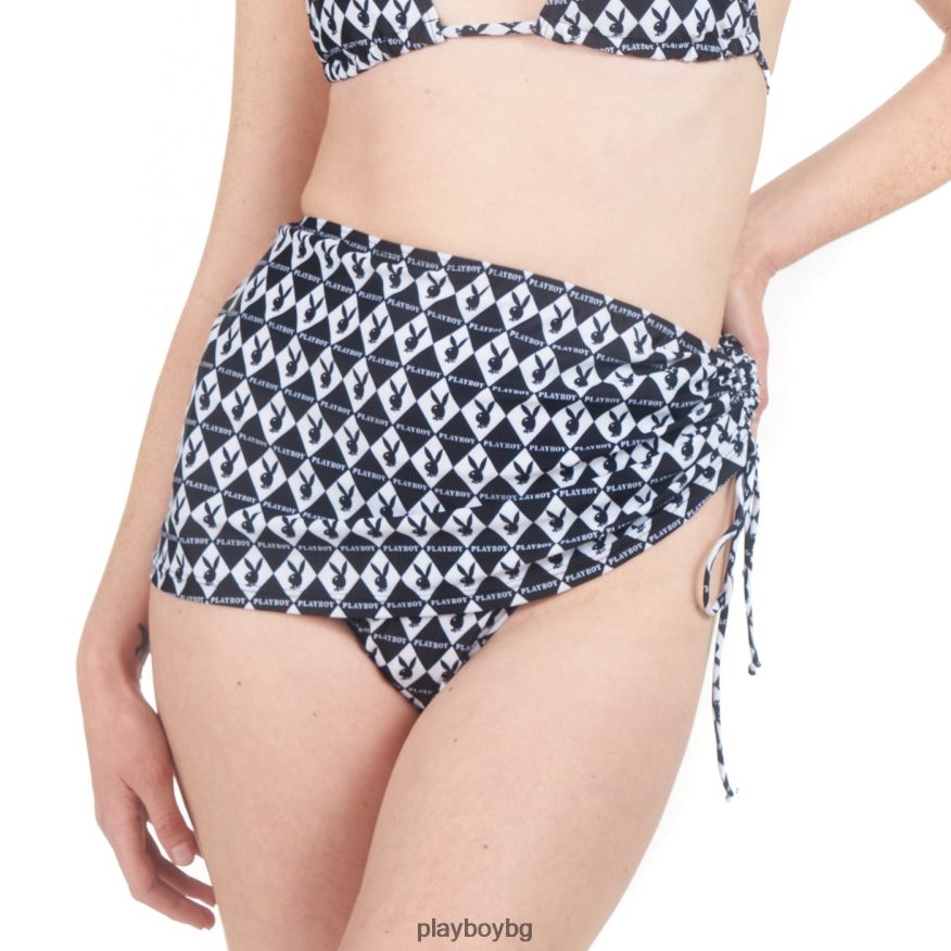 облекло бг Playboy Жени монограм мини саронг черен JZ04JB1275