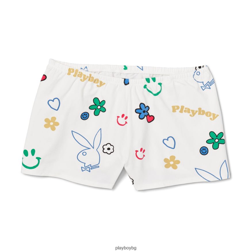 облекло бг Playboy Жени леки шорти звездно бяло/мулти JZ04JB1302