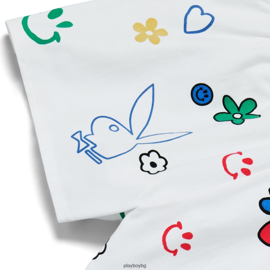 облекло бг Playboy Жени леки шорти звездно бяло/мулти JZ04JB1302