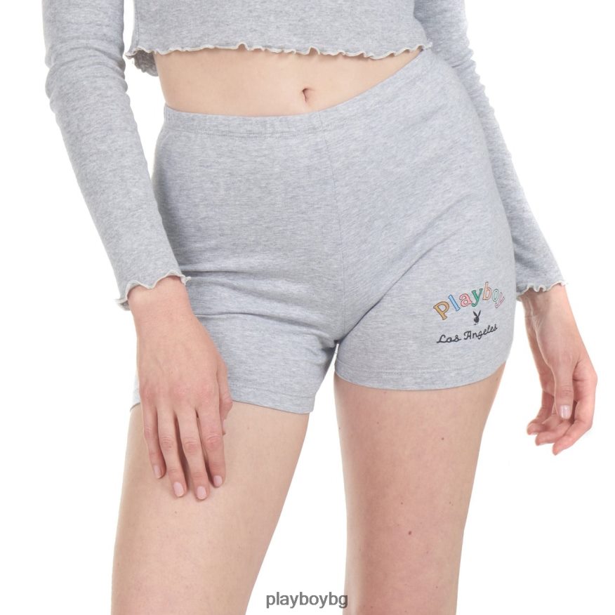 облекло бг Playboy Жени Rainbow мастхед велосипед къс хедър сиво JZ04JB1319