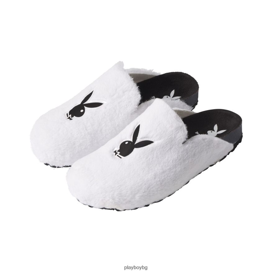 обувки бг Playboy Жени размити слайдове бяло JZ04JB1586