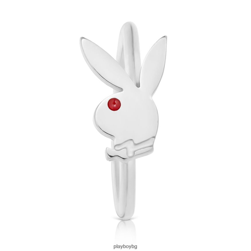 аксесоар бг Playboy мъже обеца за нос със заешка глава сребро JZ04JB870