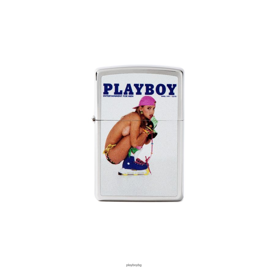 аксесоар бг Playboy мъже април 1991 капак запалка zippo оригинален JZ04JB817