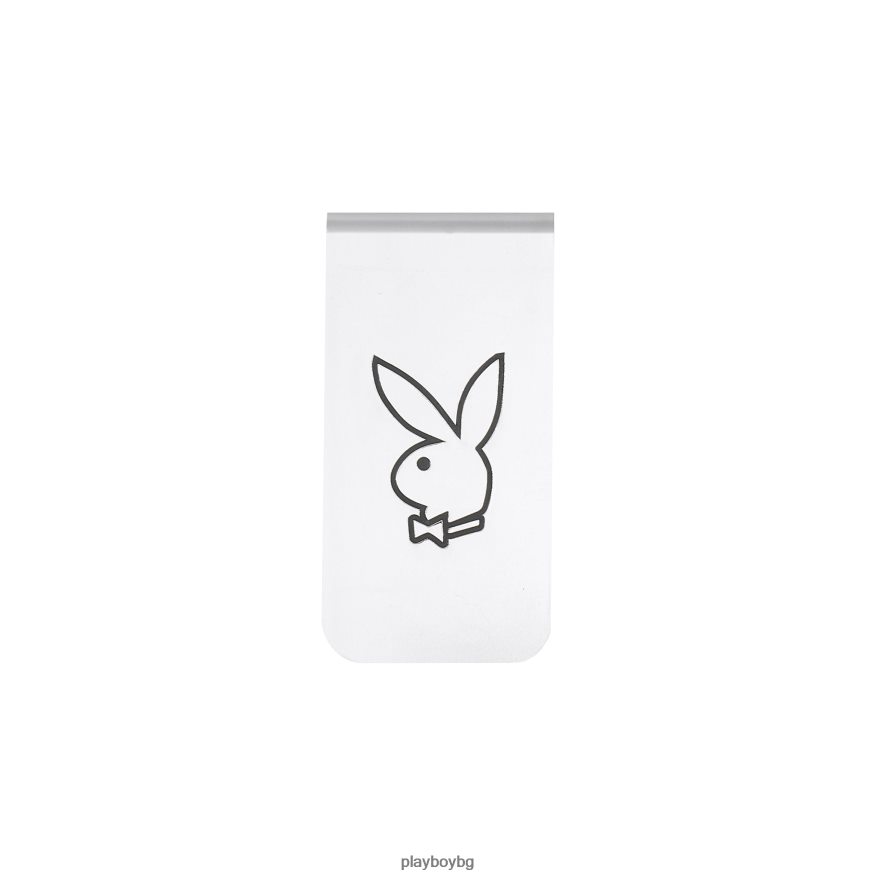 аксесоар бг Playboy мъже щипка за пари със заешка глава сребро JZ04JB830