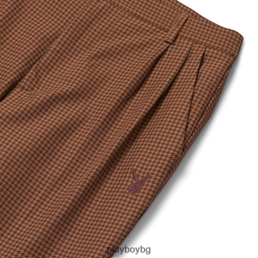 облекло бг Playboy мъже панталон с пръстени кафяво JZ04JB556