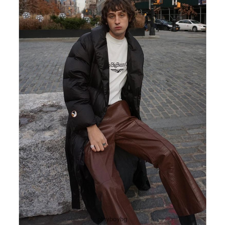 облекло бг Playboy мъже кльош панталон от крокодилска кожа шоколад JZ04JB559