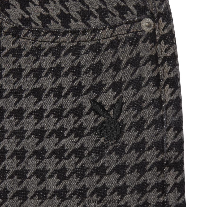 облекло бг Playboy мъже дънкови панталони с кръгли зъби сиво JZ04JB562