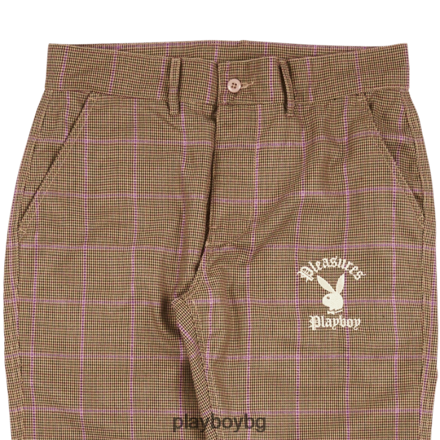 облекло бг Playboy x Pleasures мъже клеш панталон кафяво JZ04JB536