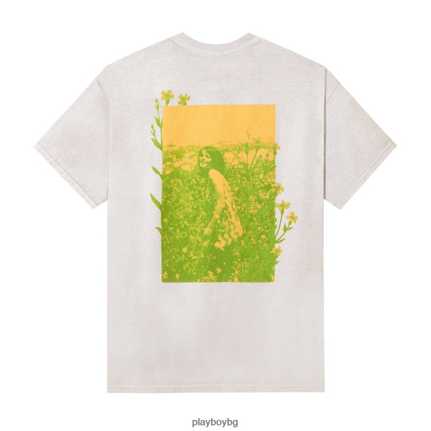 облекло бг Playboy мъже август 1968 г. плеймейт гейл олсън тениска с флорална глава оригинален JZ04JB305