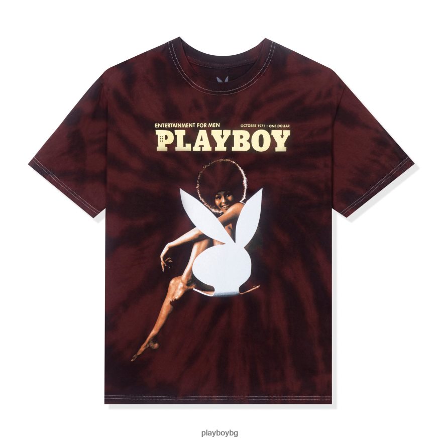 облекло бг Playboy мъже октомври 1971 г. darine stern корична тениска tie dye оригинален JZ04JB90