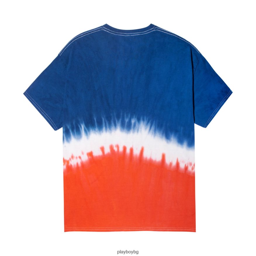 облекло бг Playboy мъже юли 1977 г. корична тениска tie dye оригинален JZ04JB277