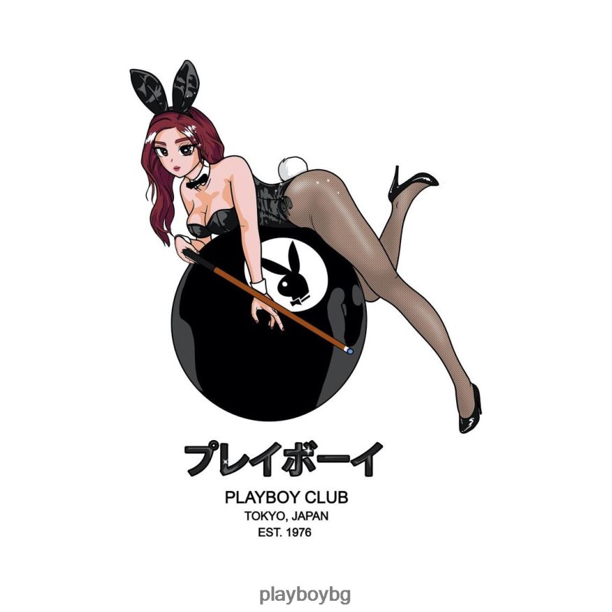 облекло бг Playboy мъже Тениска с 8 топки на токийския клуб оригинален JZ04JB99