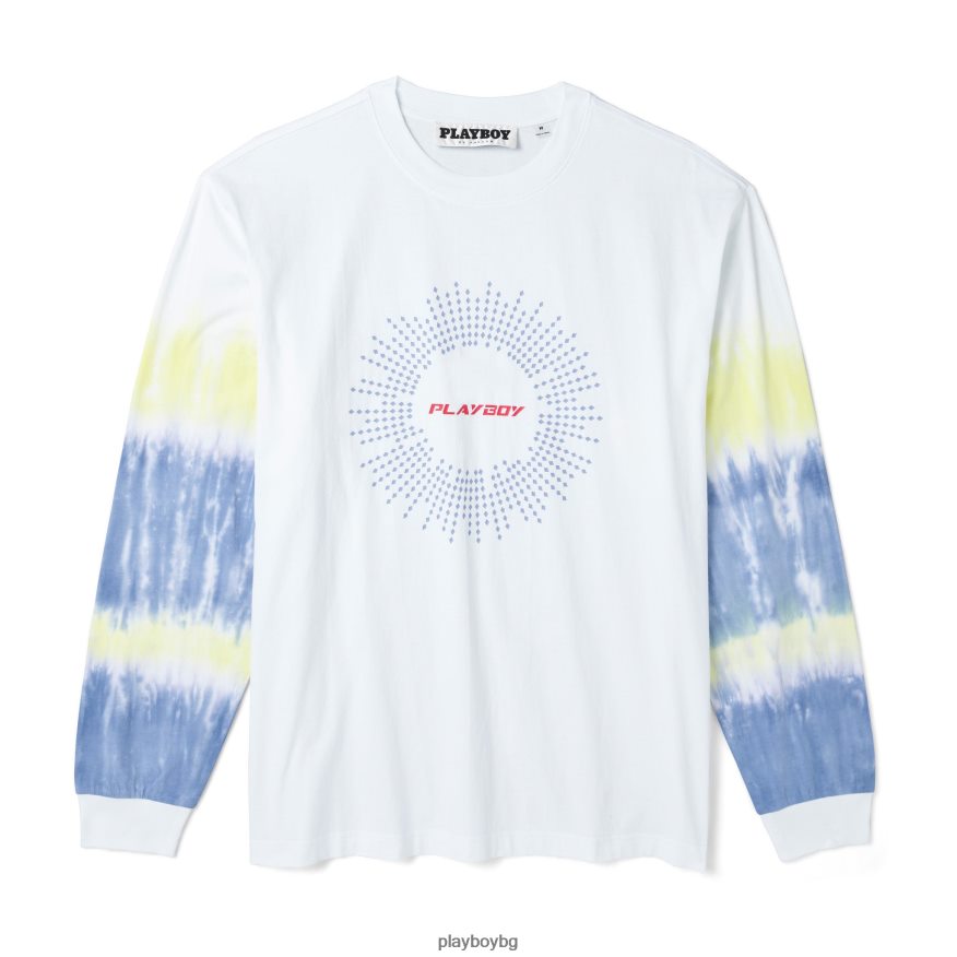 облекло бг Playboy мъже въртяща се тениска с дълъг ръкав оригинален JZ04JB281