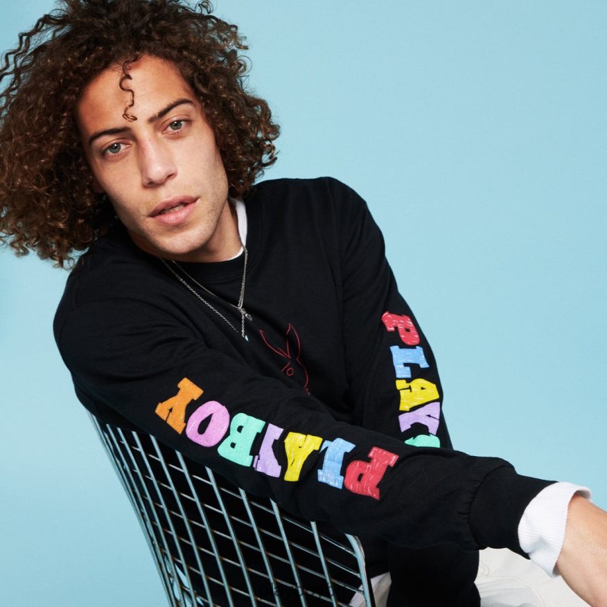 облекло бг Playboy мъже цветна тениска с дълъг ръкав оригинален JZ04JB332