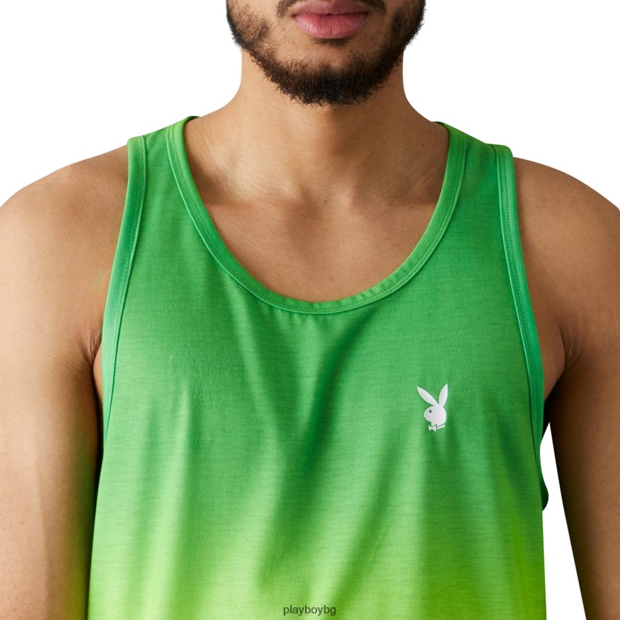 облекло бг Playboy мъже градиентен резервоар зелено JZ04JB336