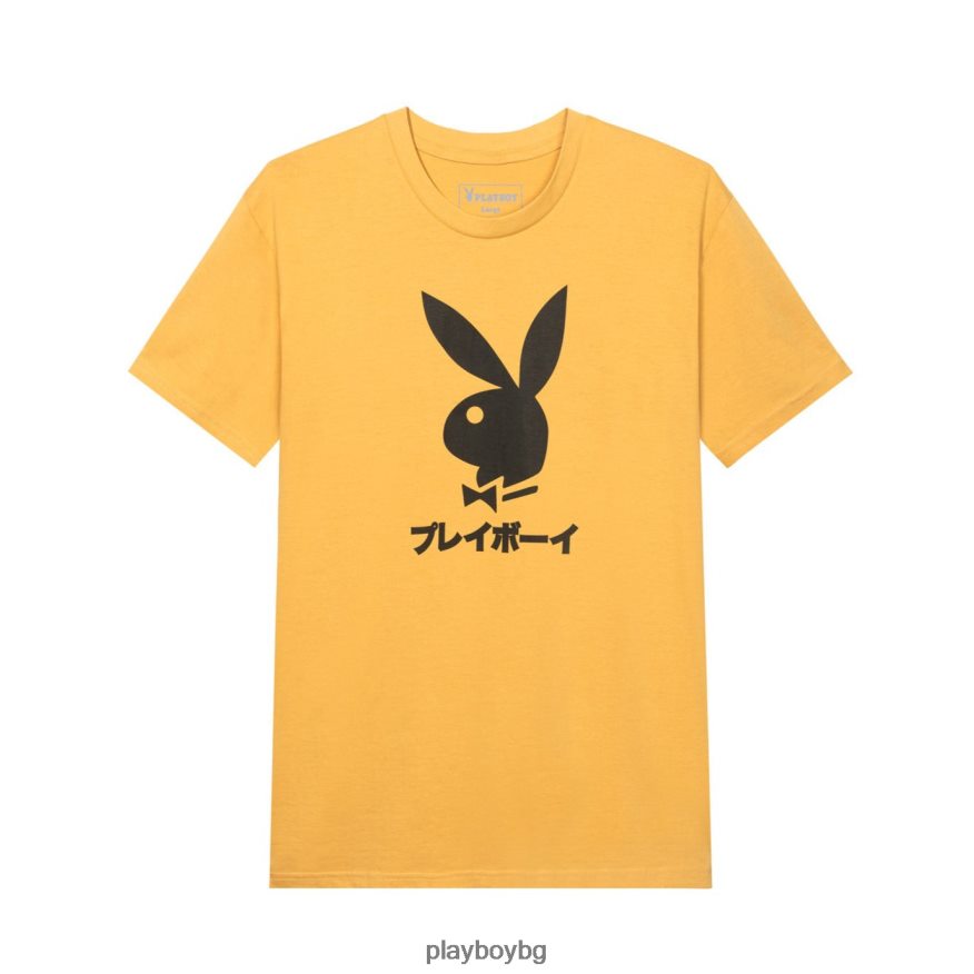 облекло бг Playboy мъже тениска с глава на японски заек злато JZ04JB35