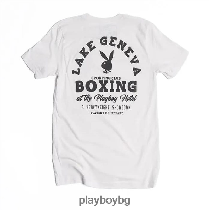 облекло бг Playboy мъже боксова тениска бяло JZ04JB3