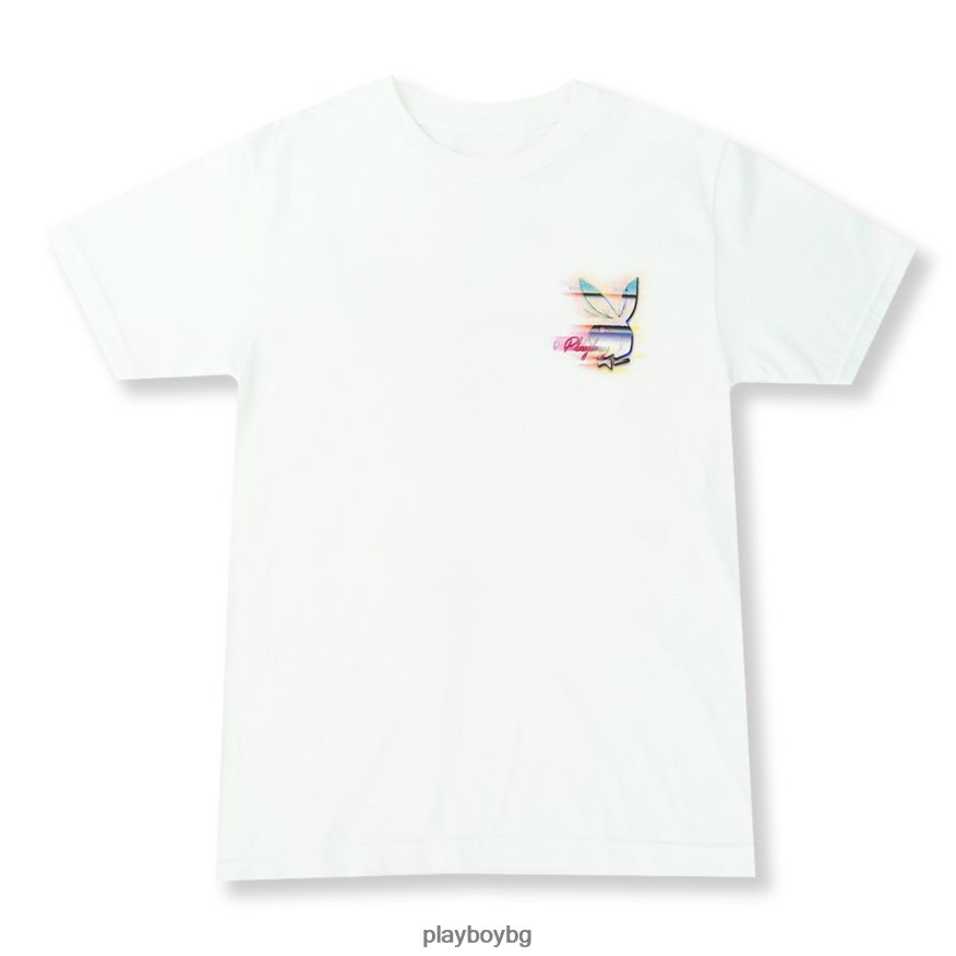 облекло бг Playboy мъже тениска с шампанско бяло JZ04JB92