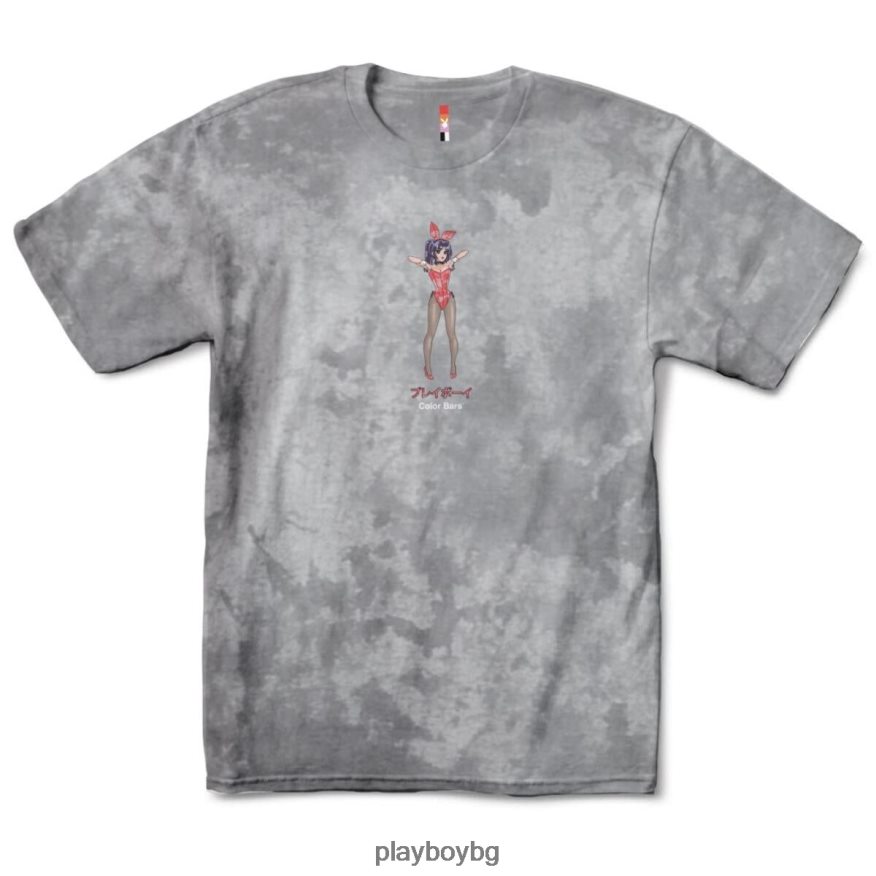 облекло бг Playboy мъже токио клуб плътно стисната тениска дим скала на сивото JZ04JB94