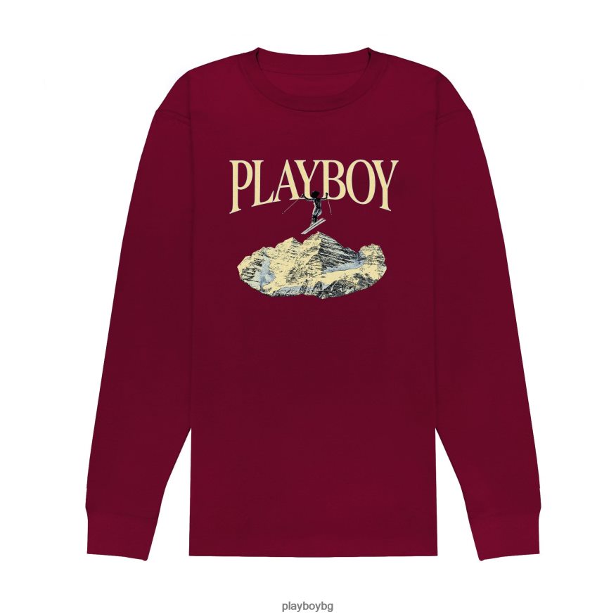 облекло бг Playboy мъже ски с дълъг ръкав feat. холи кук от момичета от зимата на 1984 г кестеняво JZ04JB106