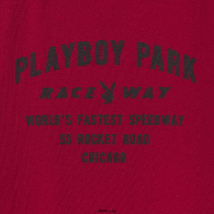 облекло бг Playboy мъже raceway мускулен резервоар кардинал JZ04JB130