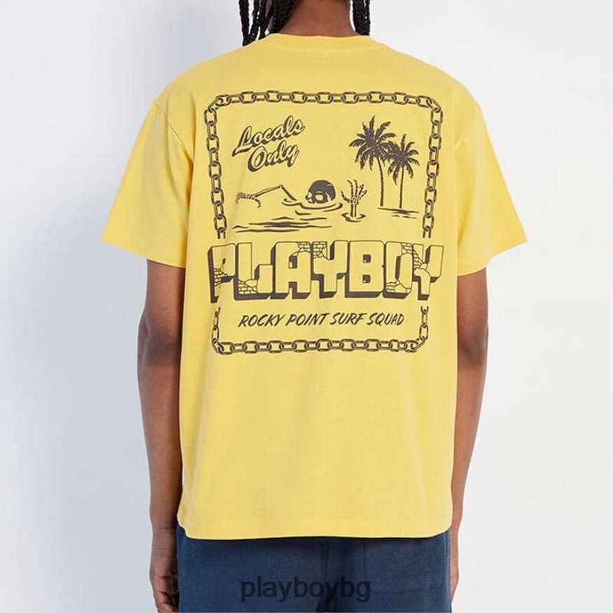 облекло бг Playboy мъже rocky point tee злато JZ04JB254