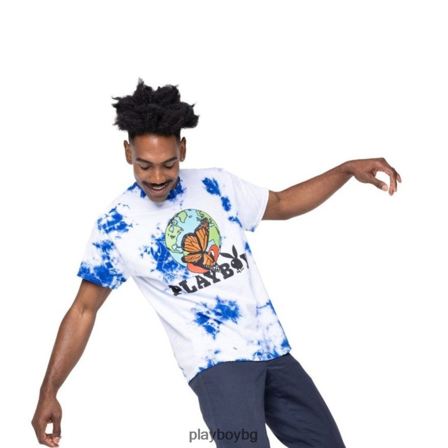 облекло бг Playboy мъже тениска tie-dye au naturall оригинален JZ04JB273