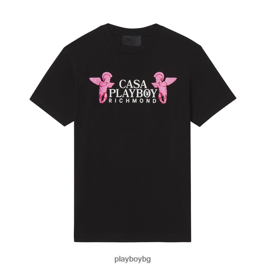 облекло бг Playboy x John Richmond мъже тениска casa черен JZ04JB334