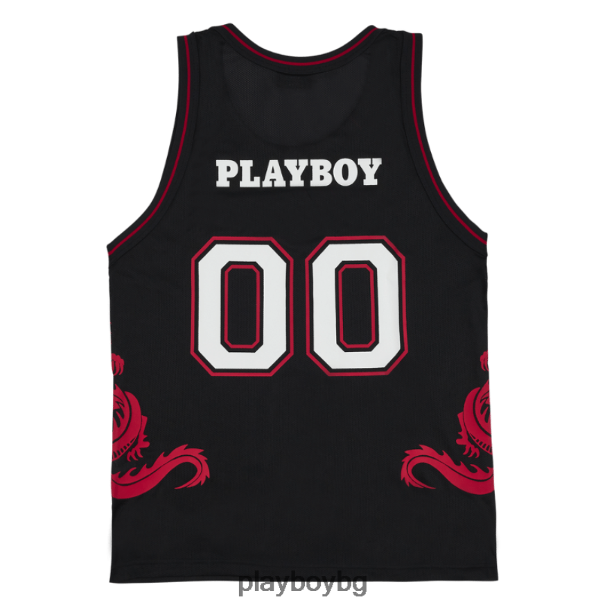 облекло бг Playboy x Pleasures мъже опашки баскетболна фланелка черен JZ04JB161