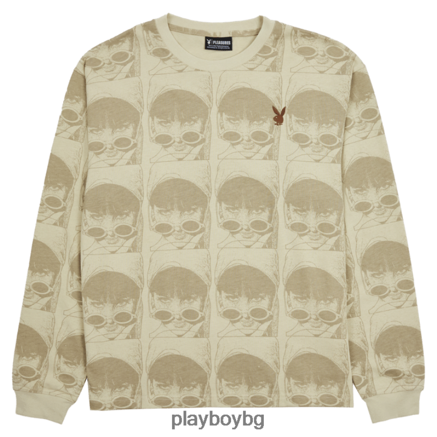 облекло бг Playboy x Pleasures мъже playmate тежка категория с дълъг ръкав естествено JZ04JB103
