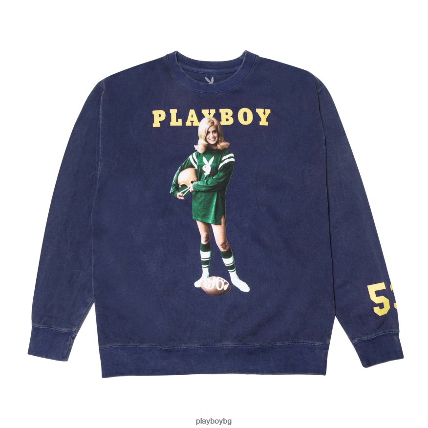 облекло бг Playboy мъже септември 1967 корица crewneck военноморски флот JZ04JB496