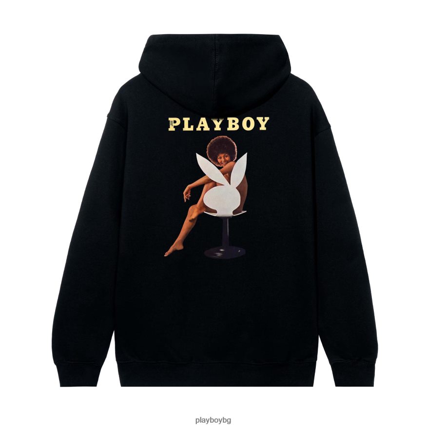 облекло бг Playboy мъже октомври 1971 г. качулка с капак на darine stern черен JZ04JB410
