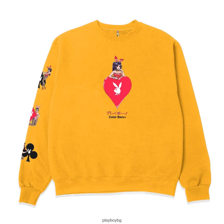 облекло бг Playboy мъже асо на сърцата 3.0 crewneck злато JZ04JB355