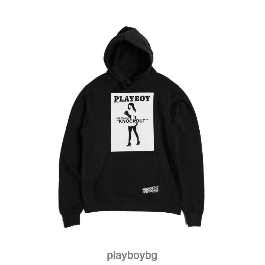 облекло бг Playboy мъже нокаут качулка черен JZ04JB348