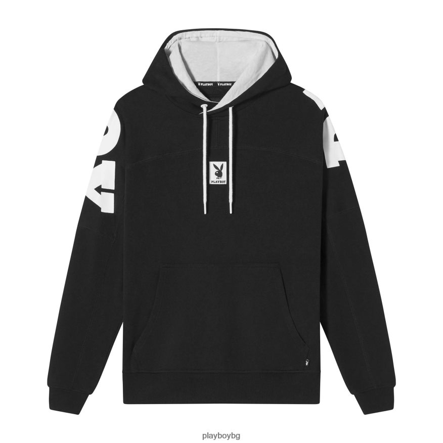 облекло бг Playboy мъже качулка със заешки гръб черен JZ04JB473